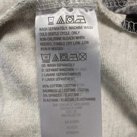 Isaac Mizrahi Live Women's Sweat Jacket Size L Zip Front Black White Floral - Picture 7 of 8